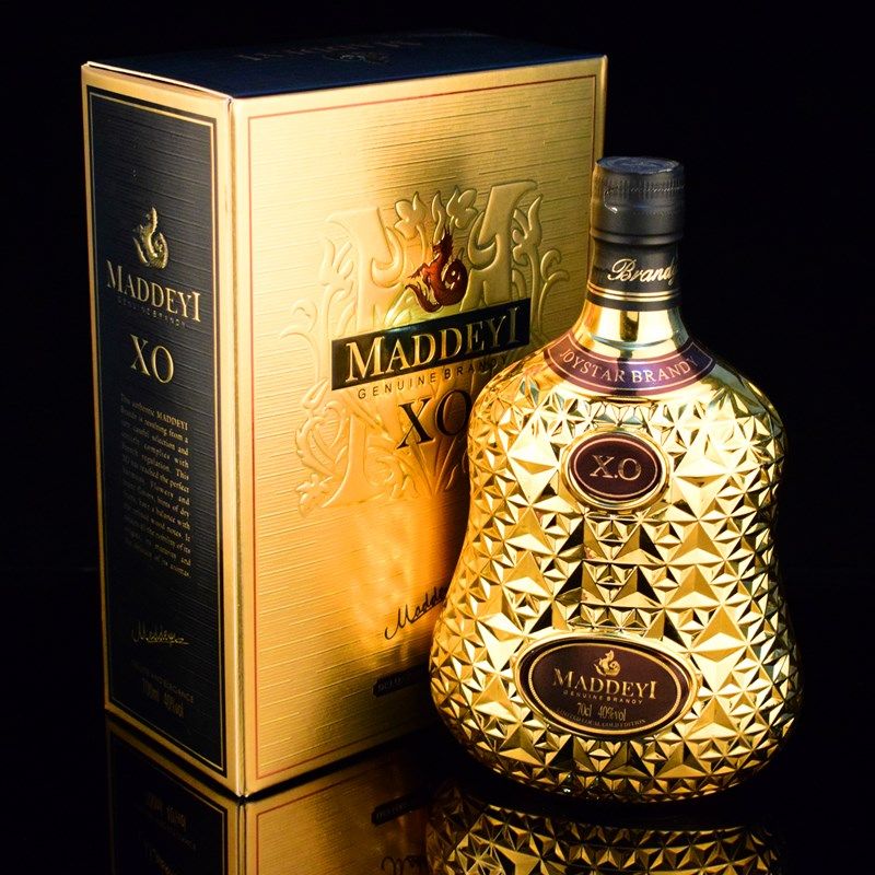 洋酒2瓶组合玫瑰金版土豪金版原进口法国xo白兰地