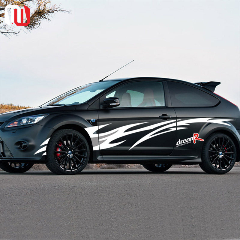 装饰汽车车身两侧贴纸车贴划痕遮挡拉花轿车汽车装饰贴