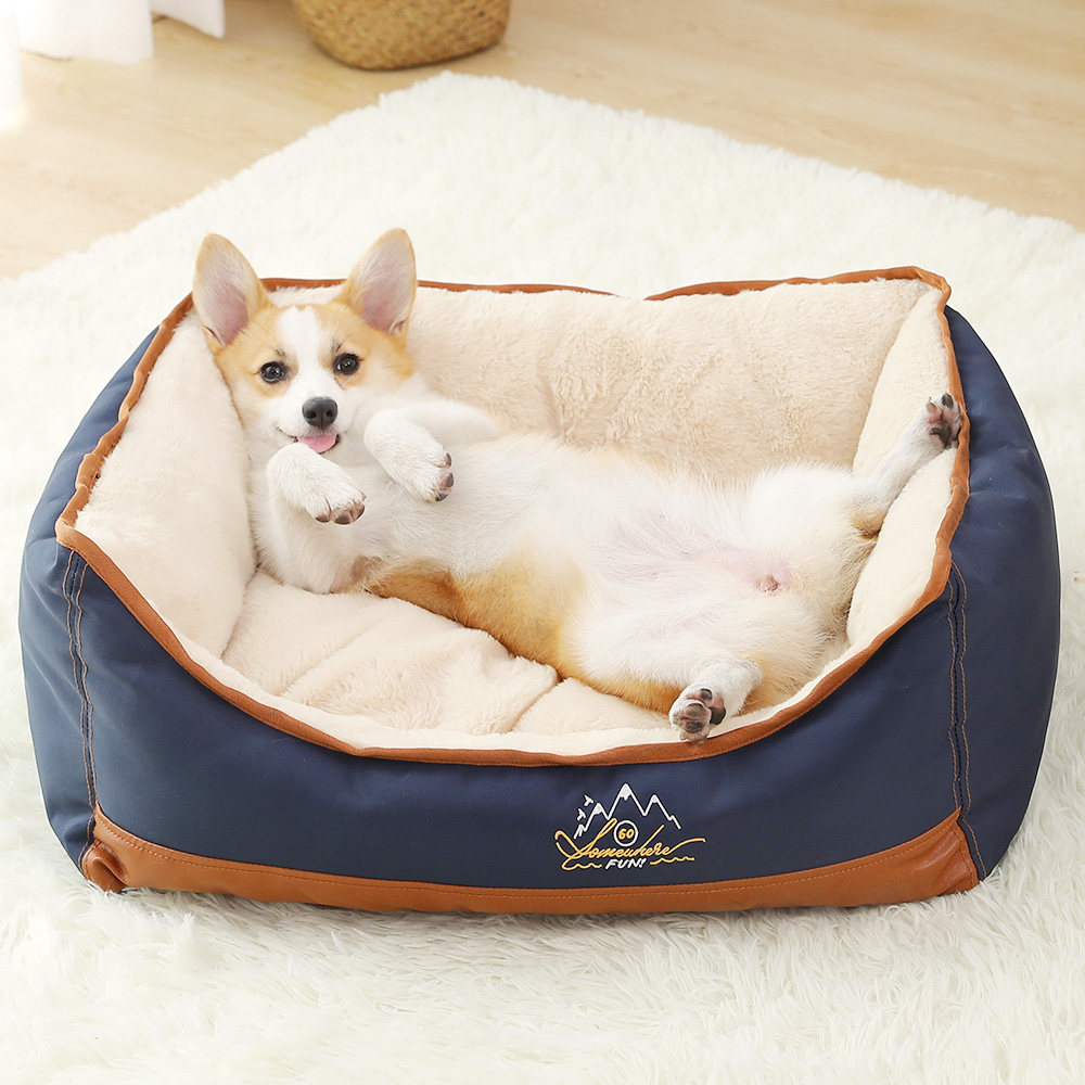 宠物狗窝冬天保暖柯基柴犬狗床中型犬狗狗垫子可拆洗四季通用