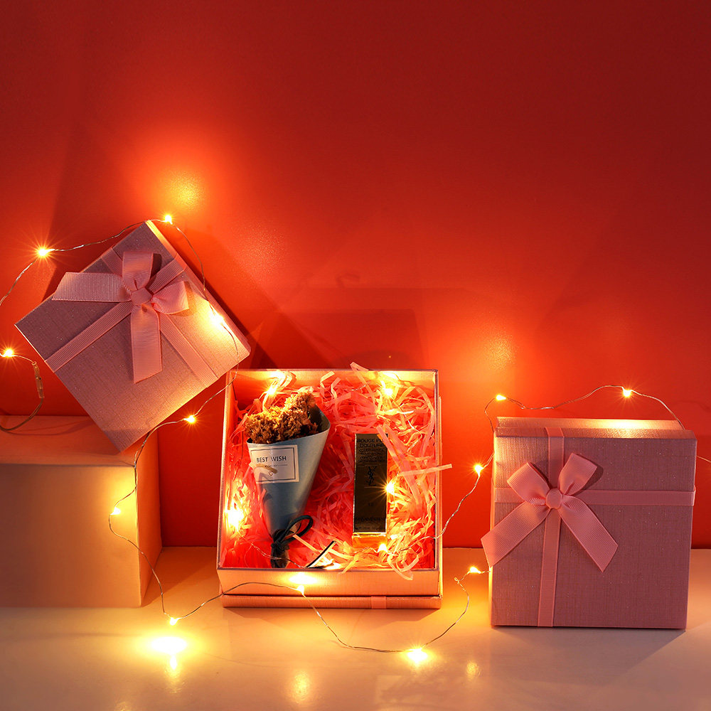 木生花装口红的小礼盒香水眼霜粉饼精美高档少女心ins风礼物盒子