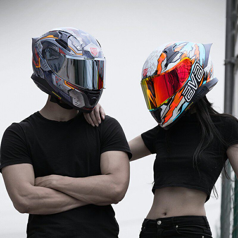 ava饕餮机甲醒狮头盔摩托车男女骑士夏季全盔摩托车头盔
