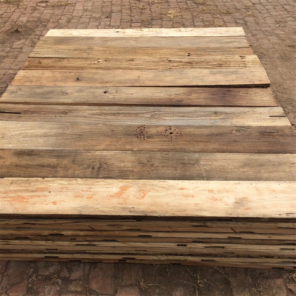 实木北方榆木楼梯踏步别墅家用门板复式阁楼搁板