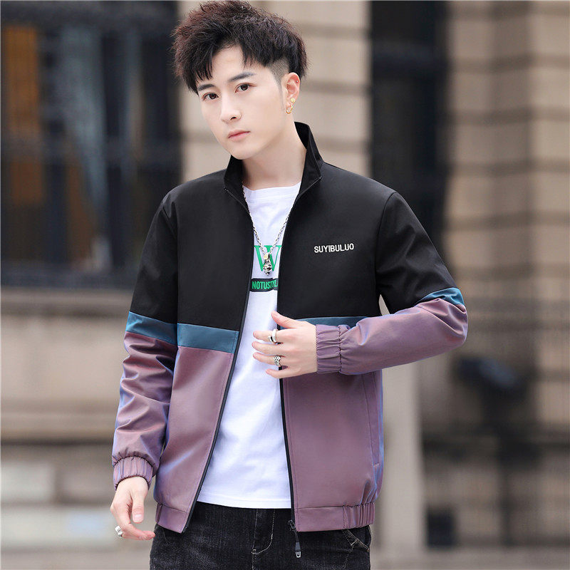 青少年靓仔衣服秋季学生小人帅哥17岁外套男孩夹克