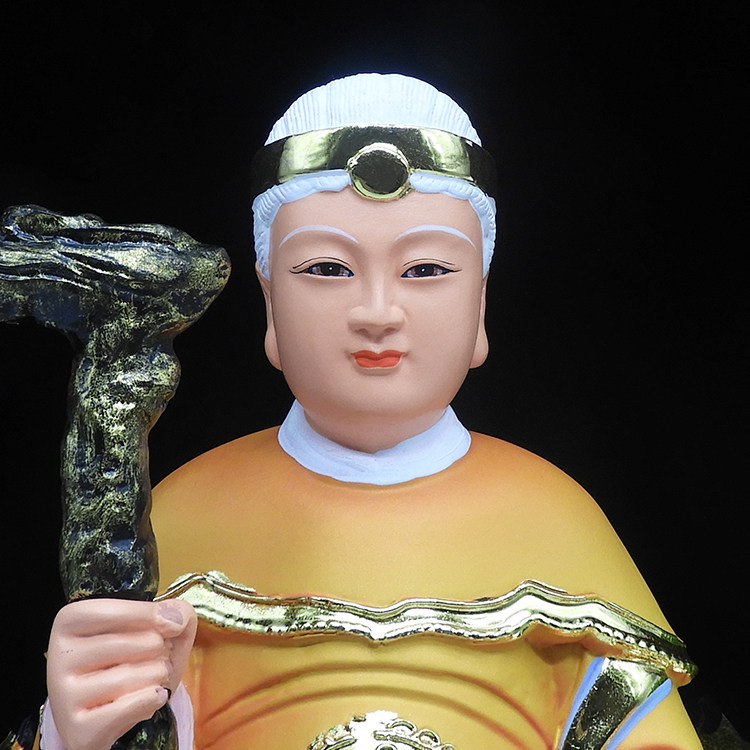 灵山老母神像圣母菩萨树脂彩绘佛像青霄元君摆件