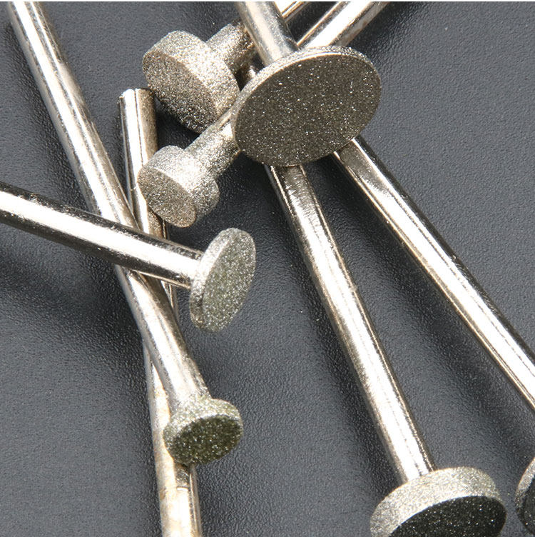 雕刻磨头k针t型金刚石薄片玉雕工具金刚石磨头勾铊玉石磨针包邮