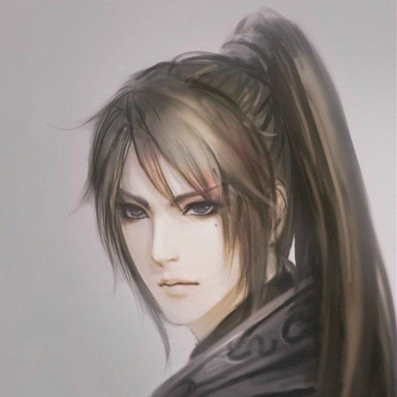 马尾古装汉服假发男抓夹式古风cos长直发假马尾