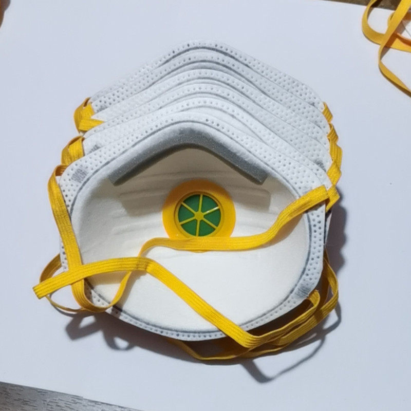 防尘口罩强效四层杯型熔喷布防尘工业活性炭头戴防尘口罩