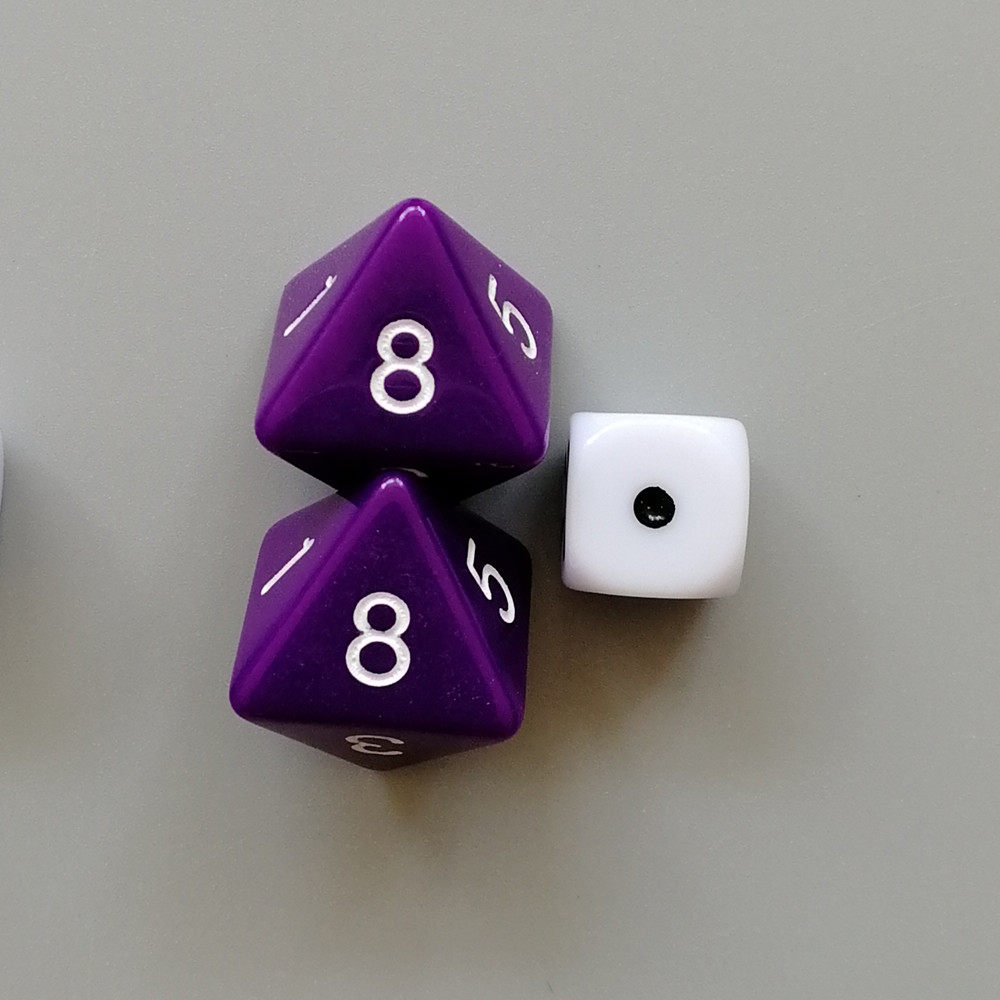 八面骰子彩色起卦工具方便快捷八卦周易梅花易数色子