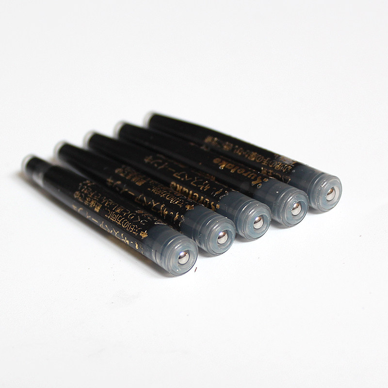 吴竹kuretake|万年毛笔墨囊 原配墨汁墨胆 dan105-99h 5支装