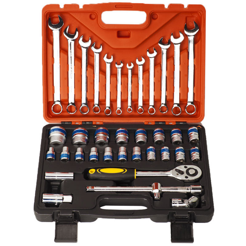 车载汽修套筒13件套套装 汽车维修六角套筒多功能扳手组合工具_淘宝精