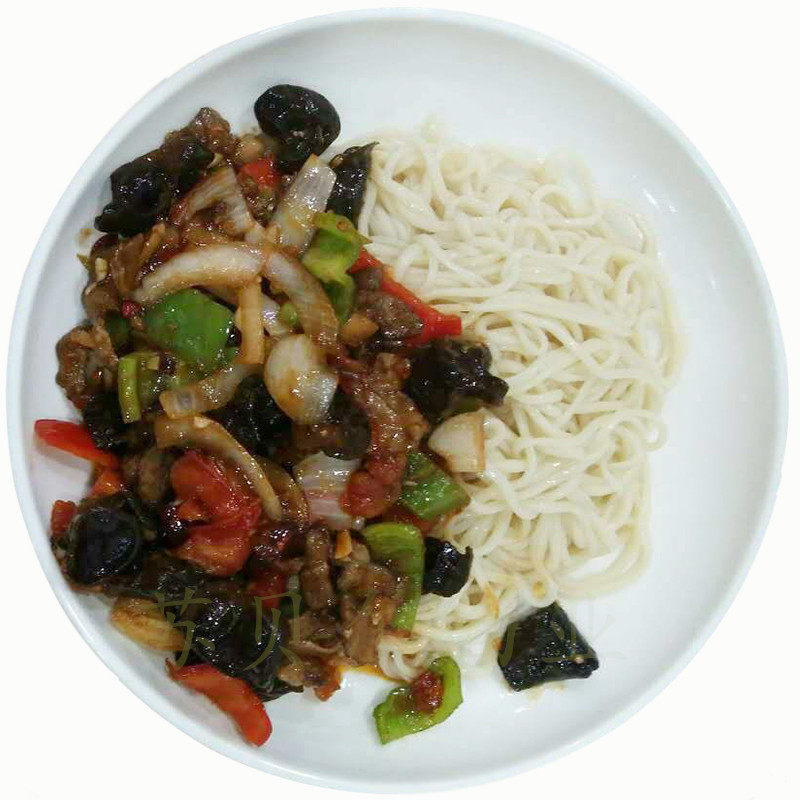 手工拉条子面拉面圆粗面条新疆拌面天山面粉炸酱面凉面非挂面8斤