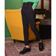Irregular original sense of falling nine points trousers men cultivating a sense of high-level design of a small minority pants trend Irregular original sense of falling nine points trousers men cultivating a sense of high-level design of a small minority pants trend