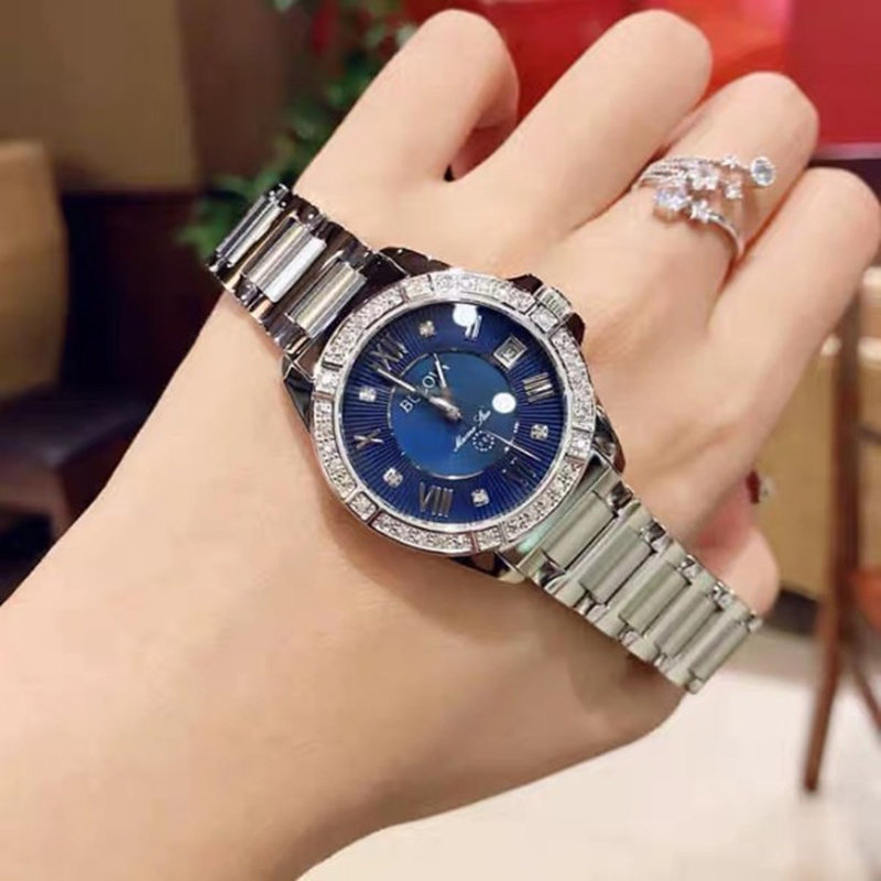 代购宝路华bulovamarinestar海洋之心珍珠贝母蓝宝石女手表