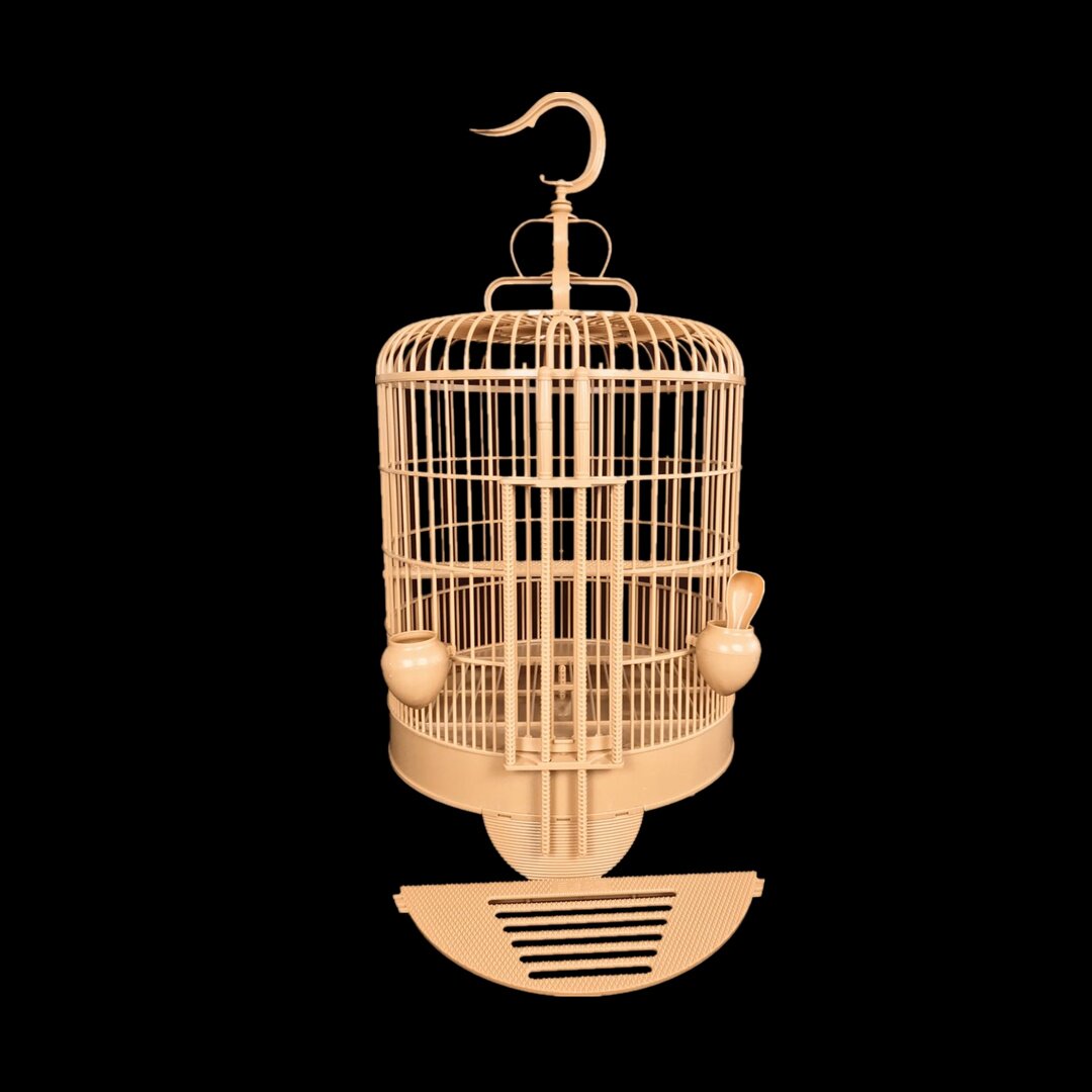 广笼画眉鸟鸟笼清远塑料广西广式圆形大号鹩哥笼子