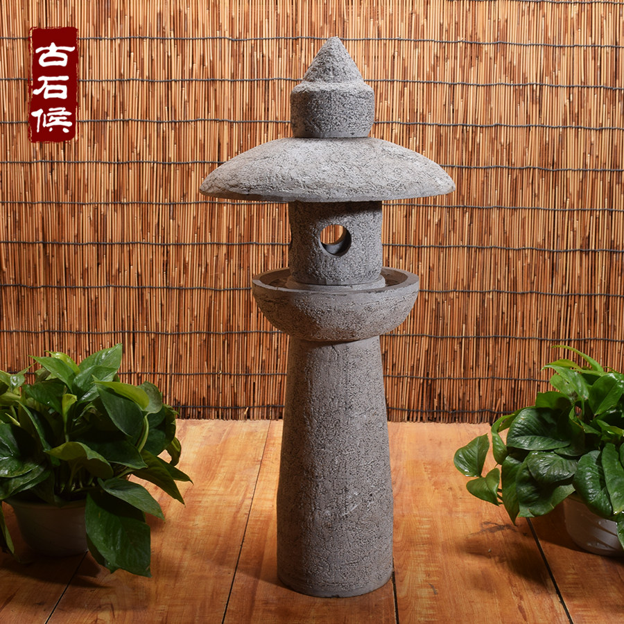 小石灯搭景灯韩式风格日式庭院搭配流水石灯雕刻曲阳