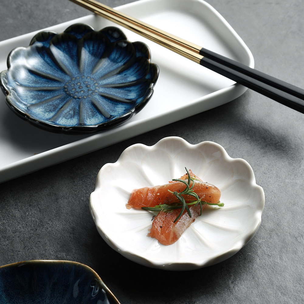 滋本家日式窑变陶瓷小菜碟调味碟火锅蘸料碟家用醋碟酱料碟小碟子