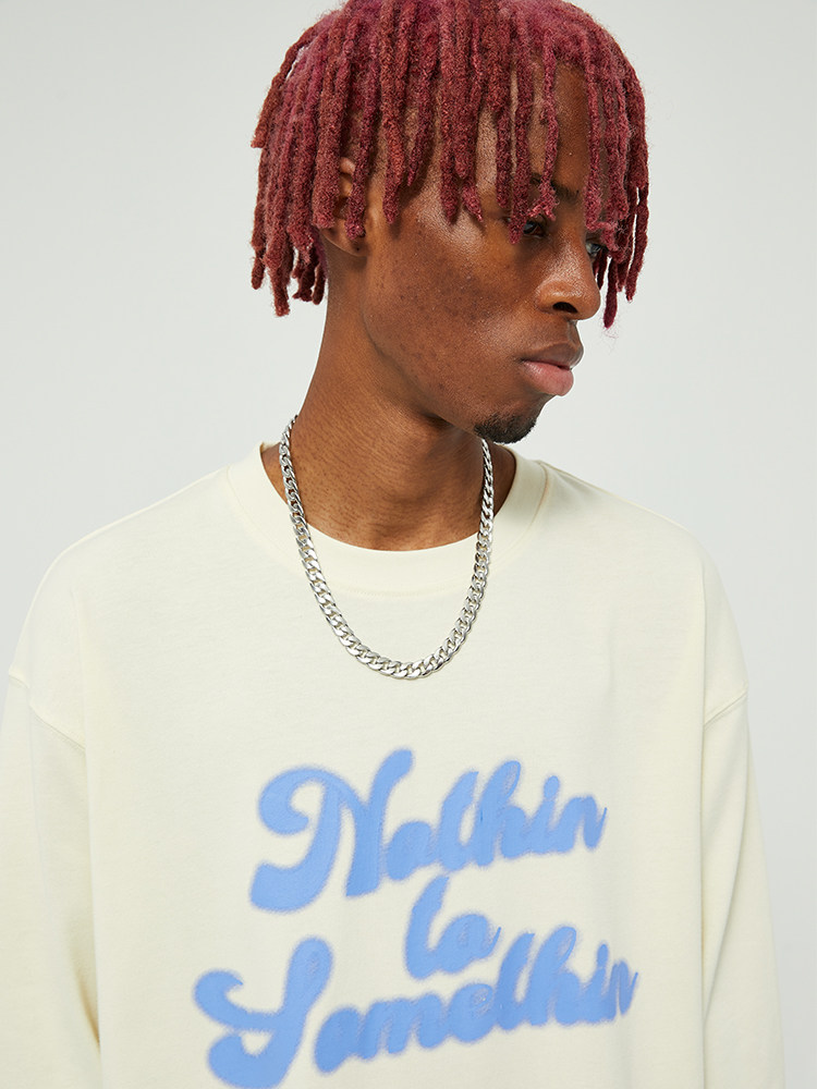 chiggalab黄鬼秋冬幻影字母印花潮牌长袖宽松休闲卫衣