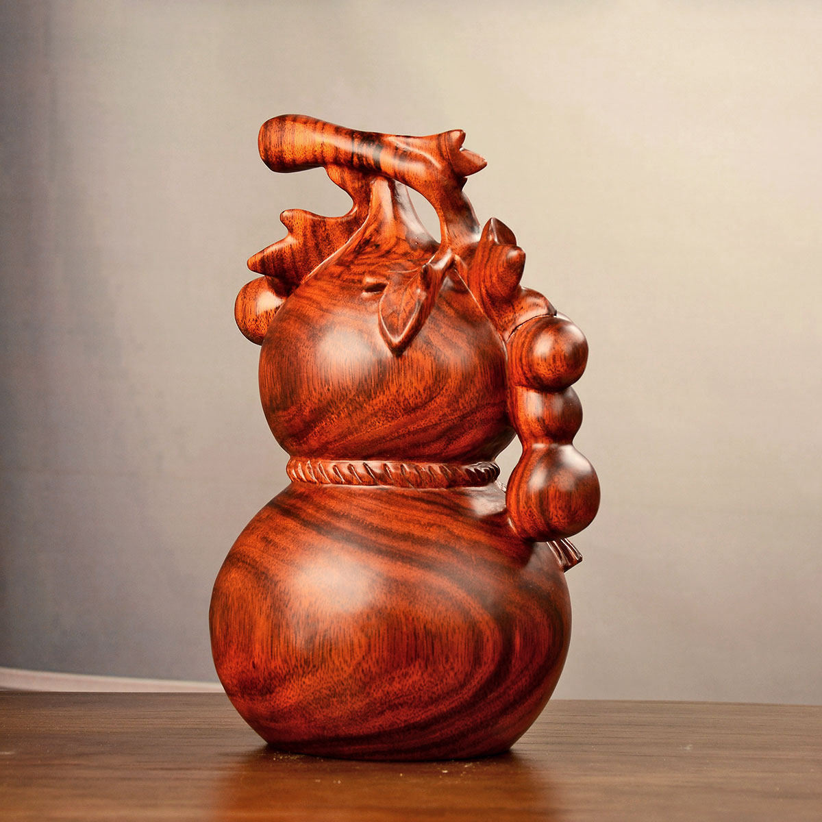 风水阁木雕葫芦摆件大号实木福禄家居客厅寓意木雕