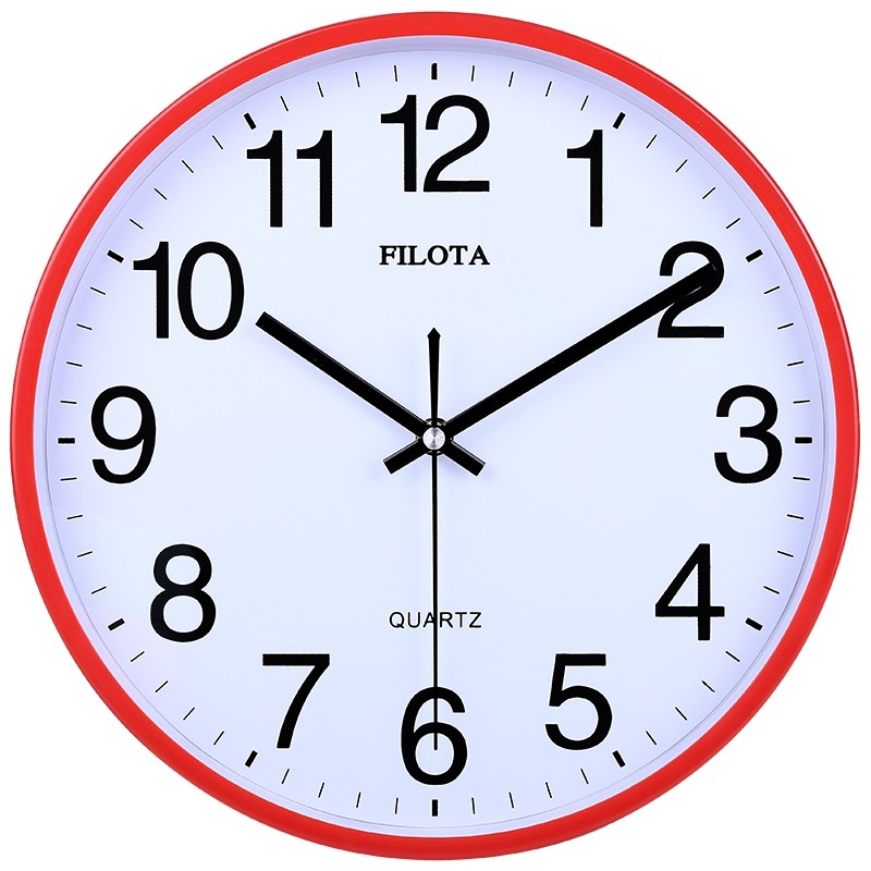 挂钟钟表时尚客厅时钟简约卡通创意圆形挂表静音家用壁式电子挂表-卓