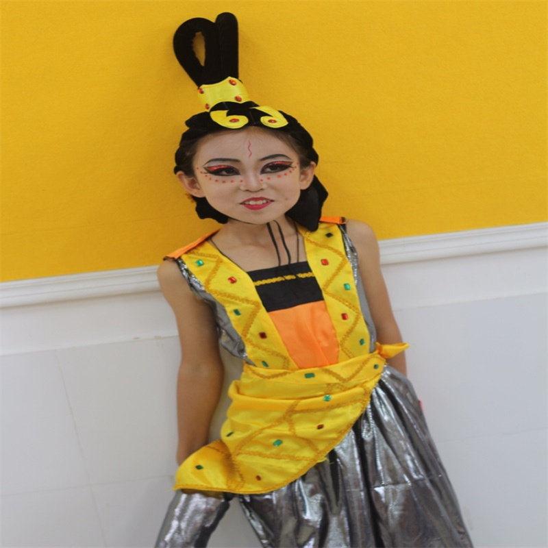 包邮老爷爷演出服系列之蛇精表表演蝎子衣服儿童儿童演出服