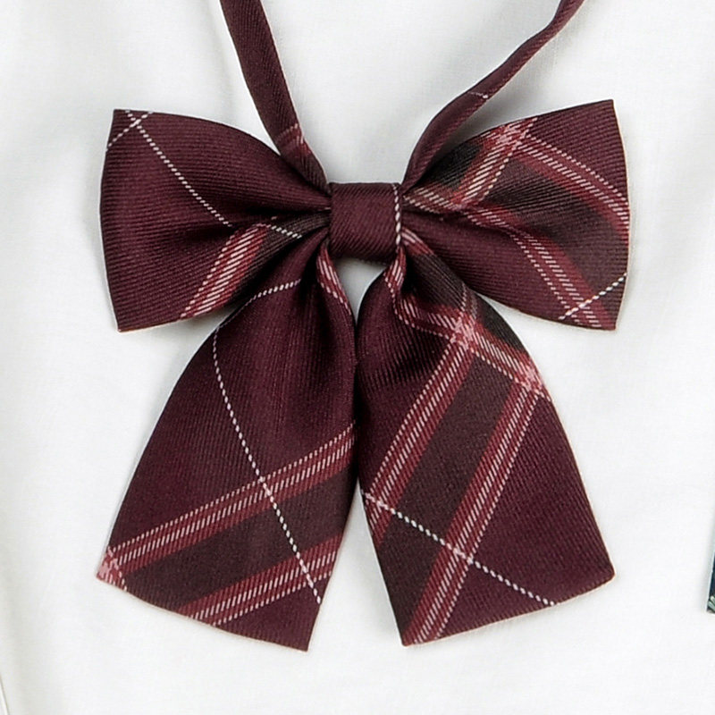 沙华蝴蝶结领带手打dk格子风格学院免打jk领带