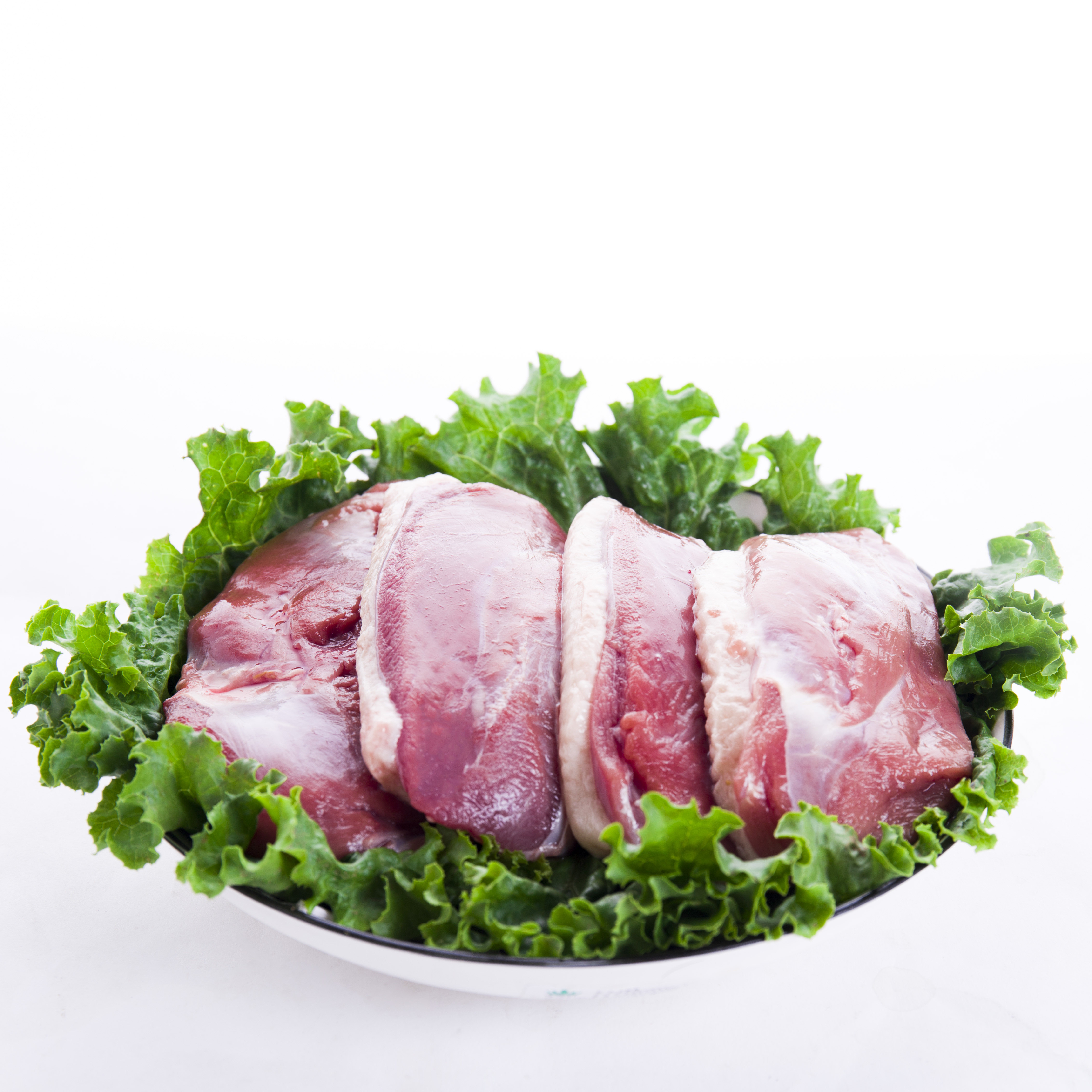 六合带皮新鲜鸭胸脯肉4斤装顺丰包邮冰冷冻新鲜带皮带油边