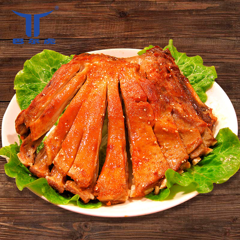 烤羊腿户外烧烤内蒙古羊肉呼伦贝尔特产炭火现烤羊排即食烧烤羊腿