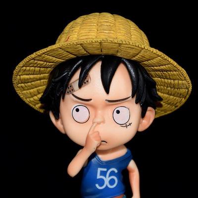 海贼王手办童年萌系抠鼻沙雕路摆件车载机箱礼品礼物其他模型玩具