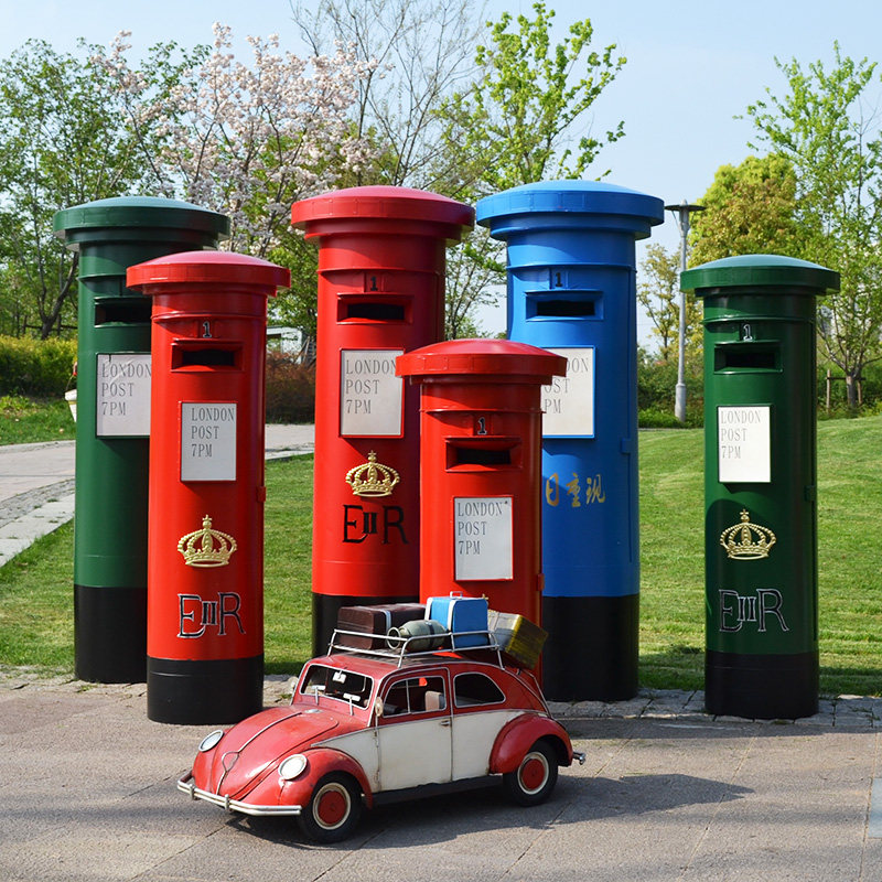定制大号英伦风邮筒信箱模型酒吧咖啡馆门口装饰邮筒