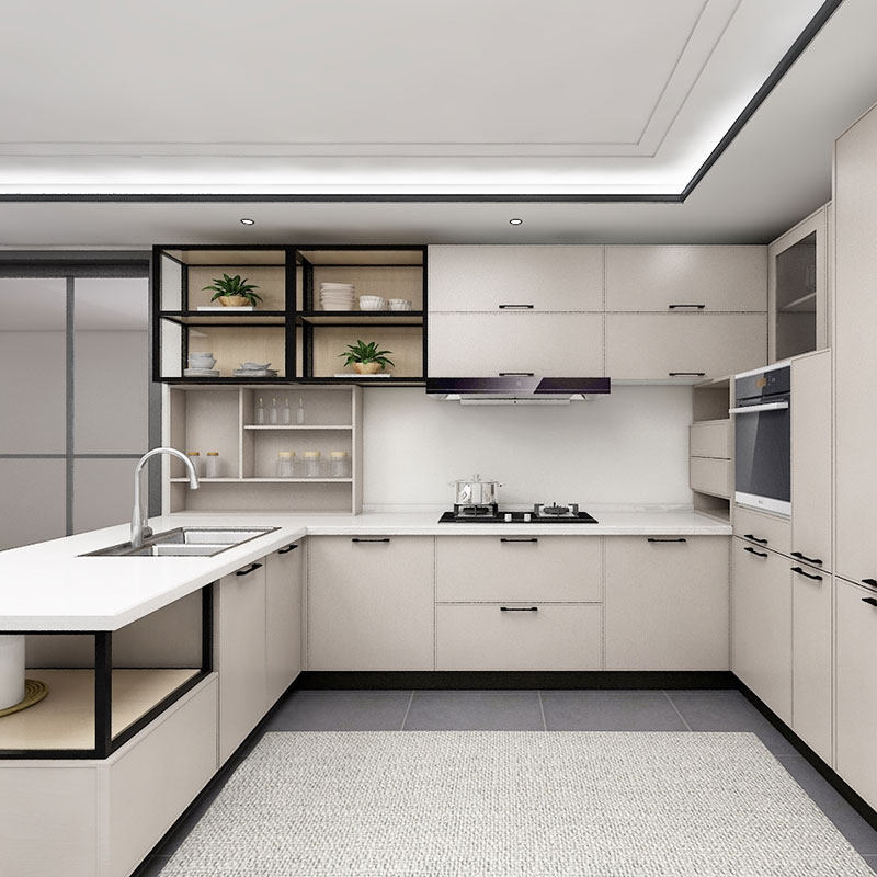 欧派橱柜u型厨房橱柜定做灶台柜整体开放式厨房装修勃朗宁预付金