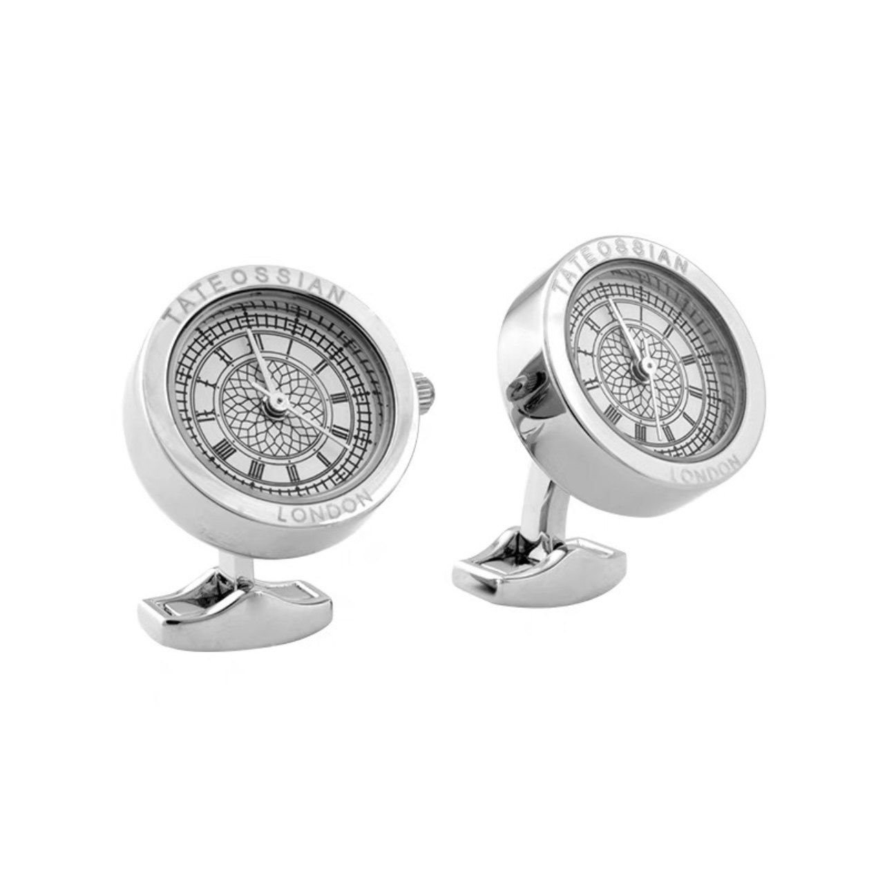现货英国tateossianrt袖扣黑白花纹石英表大本男士袖扣