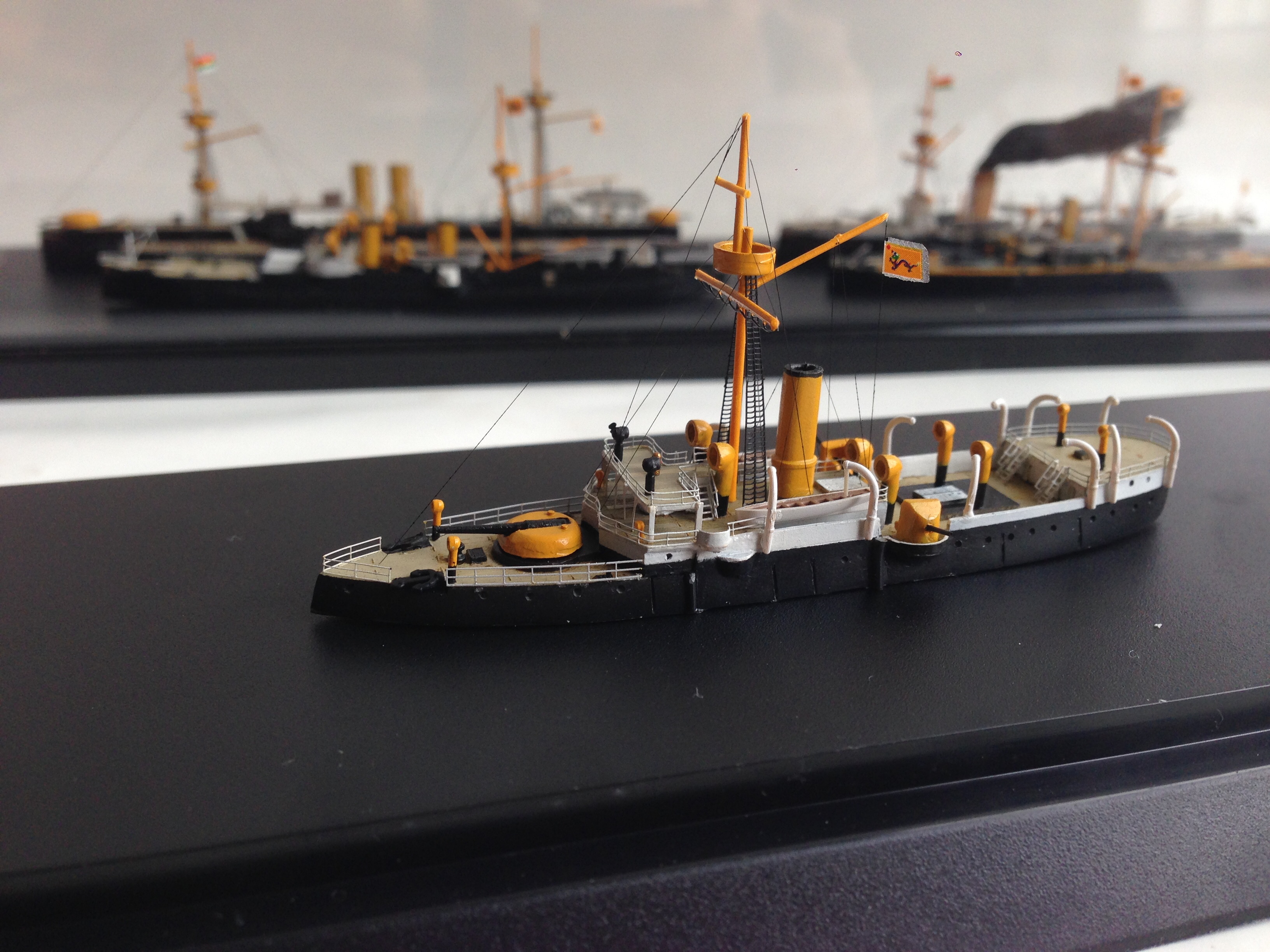 炮舰代工成品完成模型远舰铁甲平远号海军北洋舰艇