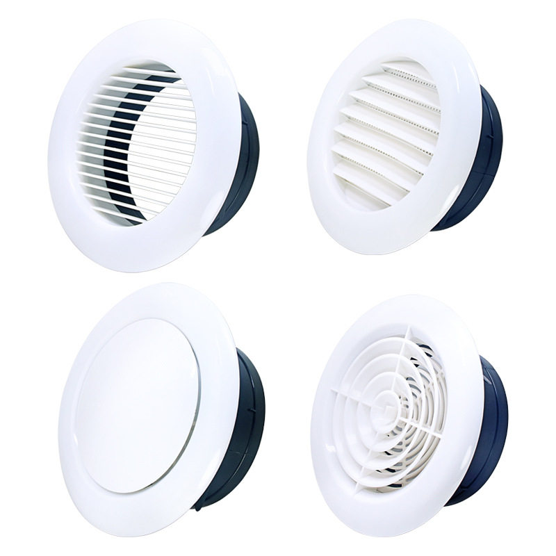 新风包邮abs风口圆形中央空调百叶通风口排气排气口室内新风系统