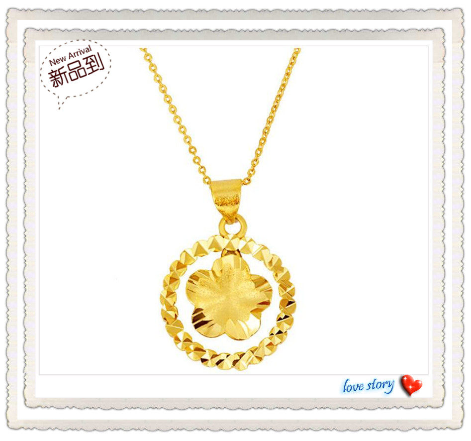 项链越南沙金24k黄金新款女士钛金镂空车花项链