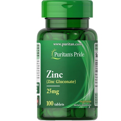 美国原装普丽普莱锌片葡萄糖酸锌片25mg100粒