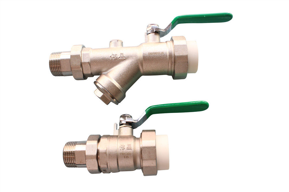 伟星地热球阀地暖水器全铜阀门进出出水过滤器地暖阀门