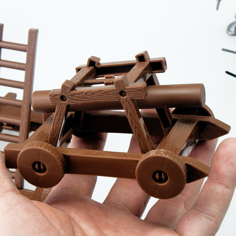 攻城古代战车模型云梯冲撞撞车战国投石机可发其他模型玩具