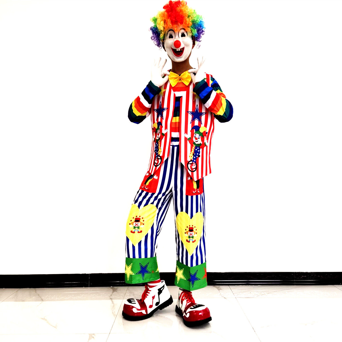 特逗新款小丑服装万圣节成人男女化妆舞会演出服服饰