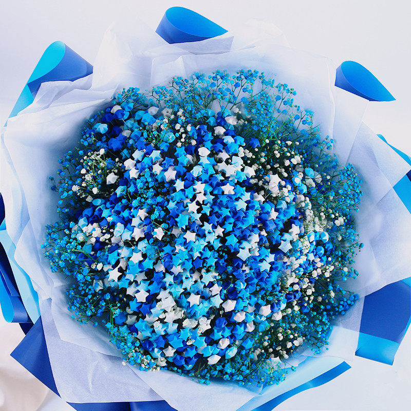 星星花束diy材料包装纸套装折纸礼品女朋友情人节幸运星