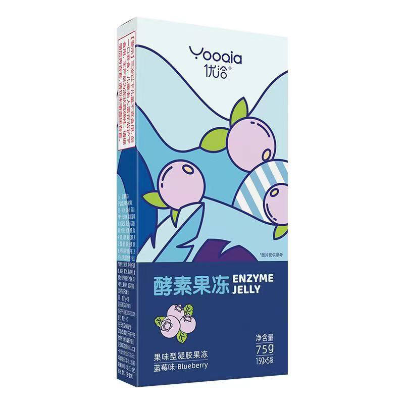 9盒优洽蓝莓酵素果冻正品复合果蔬素益生元果冻