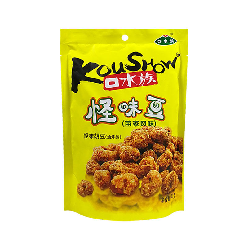 口水兰花花生麻辣零食香辣水族组合3袋150g豆类制品