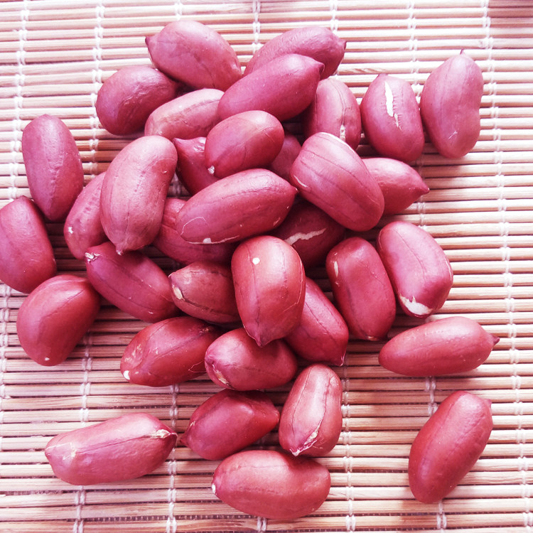 农家花生红衣2500克红花四粒花生米红皮出产2020花生