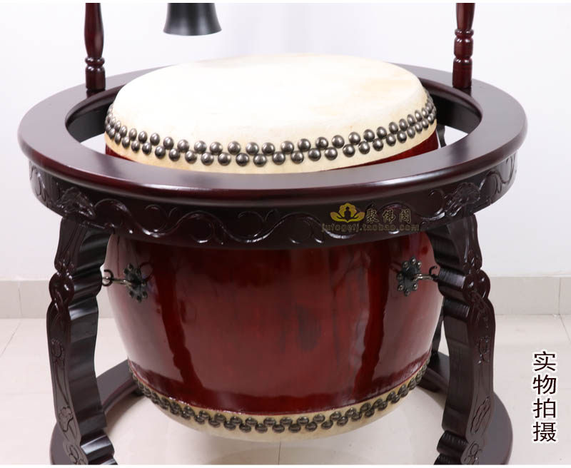 水陆法会法器大鼓台湾佛教16寸厘米鼓鼓架鼓堂鼓
