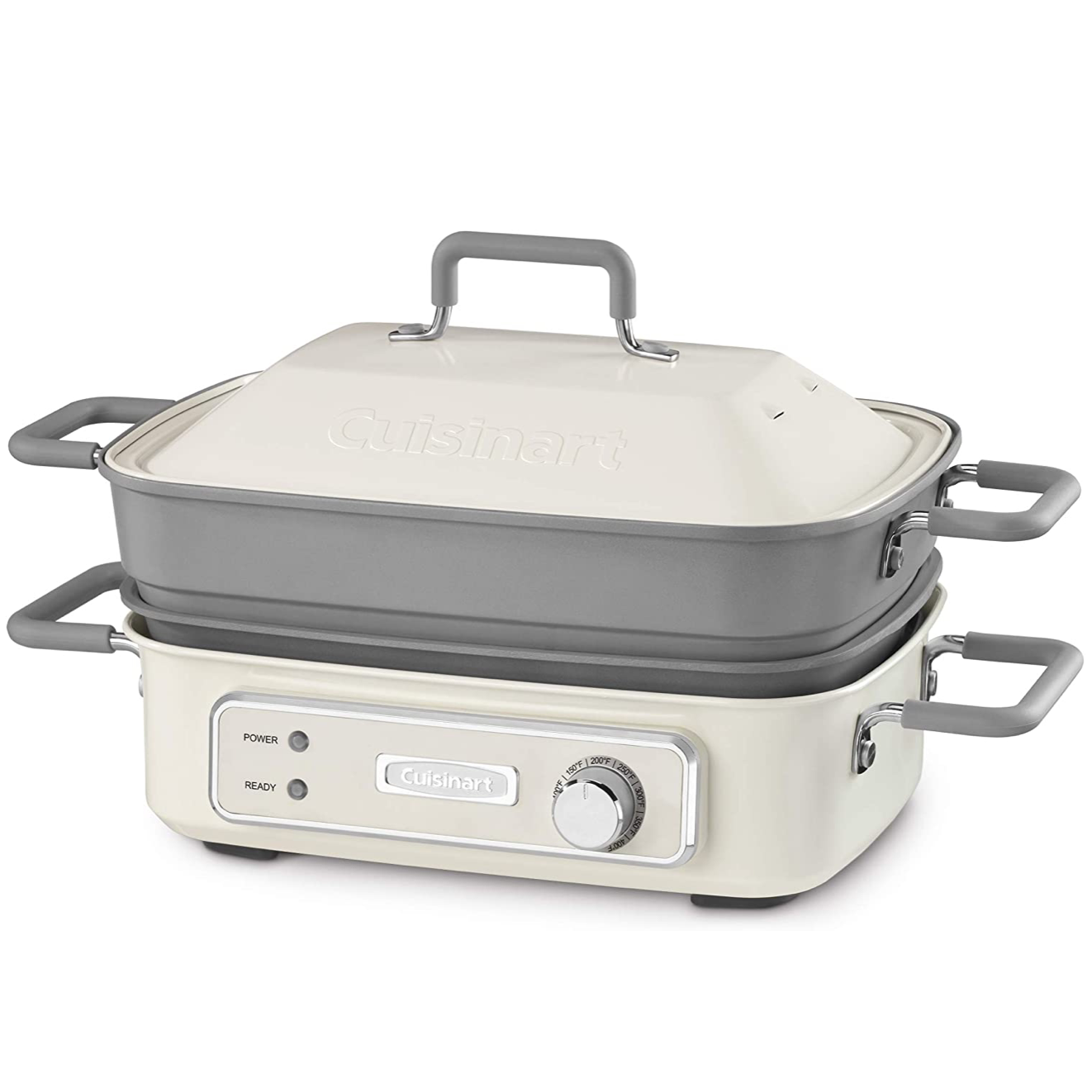 赠送配齐6盘cuisinartgrm3stack5美膳雅多功能分体料理多功能料理锅