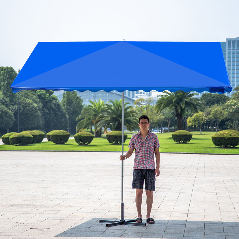 户外遮阳伞特大号四方方形伞斜雨伞四角店面夜市伞