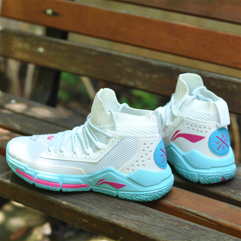 李宁裂变5代v韦德之道2019新品男子一体织减震中帮篮球鞋abap027