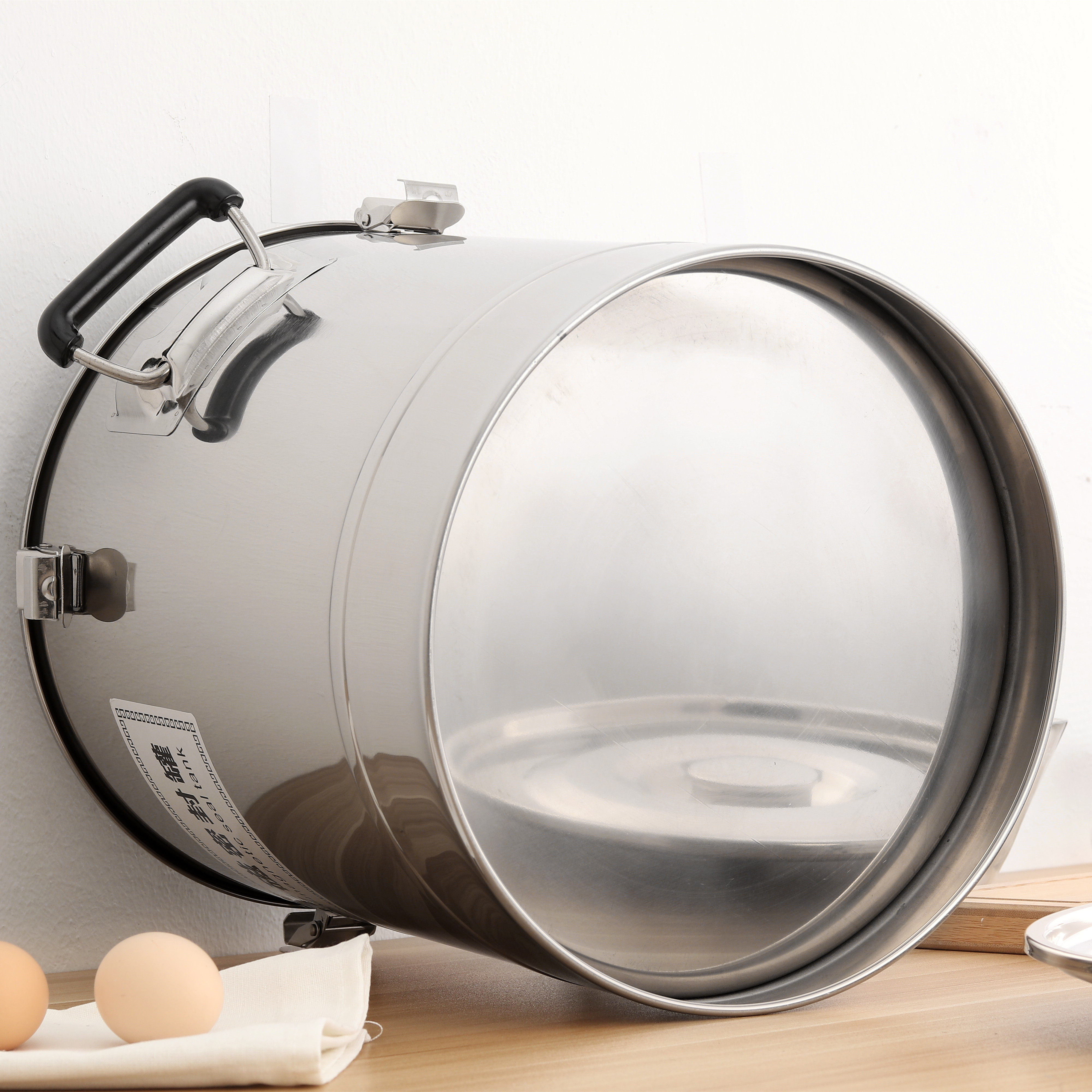 食品品级带扣密封不锈钢汤桶50斤20斤米桶水桶密封罐