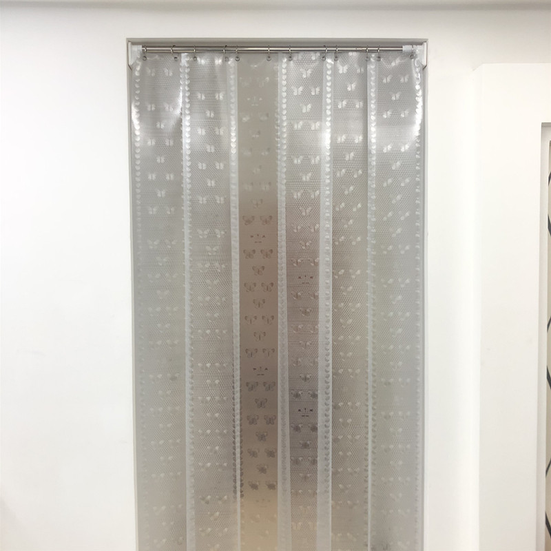 免打孔门帘透明塑料pvc皮帘子挡风隔断隔热可推拉可拆卸防尘保温