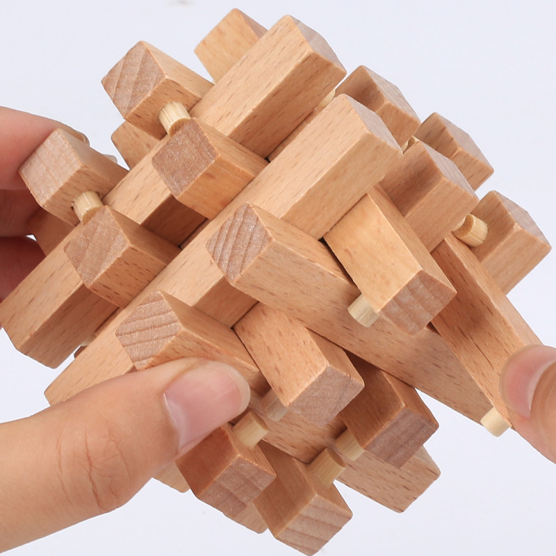 孔明锁机关套装九连环烧脑玩具成人智力力解游戏解锁