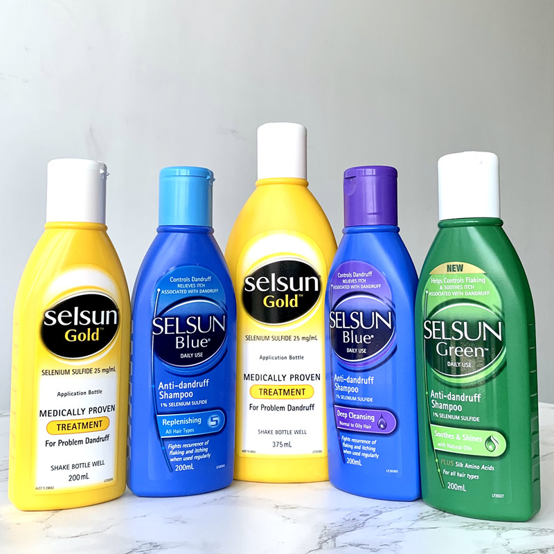 洗发水澳洲selsungold黄瓶去头屑200ml硅油控油现货洗发水